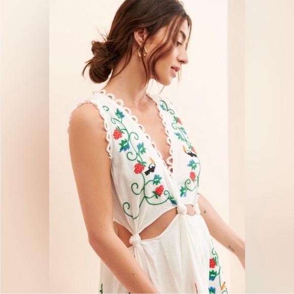 FARM Rio Cross Stitch Toucan Embroidered Dress - Picture 4 of 7